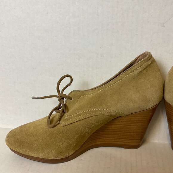 Jack Rogers Pima Ankle Boots Wedge Lace-Up 9 Khaki - Picture 8 of 11